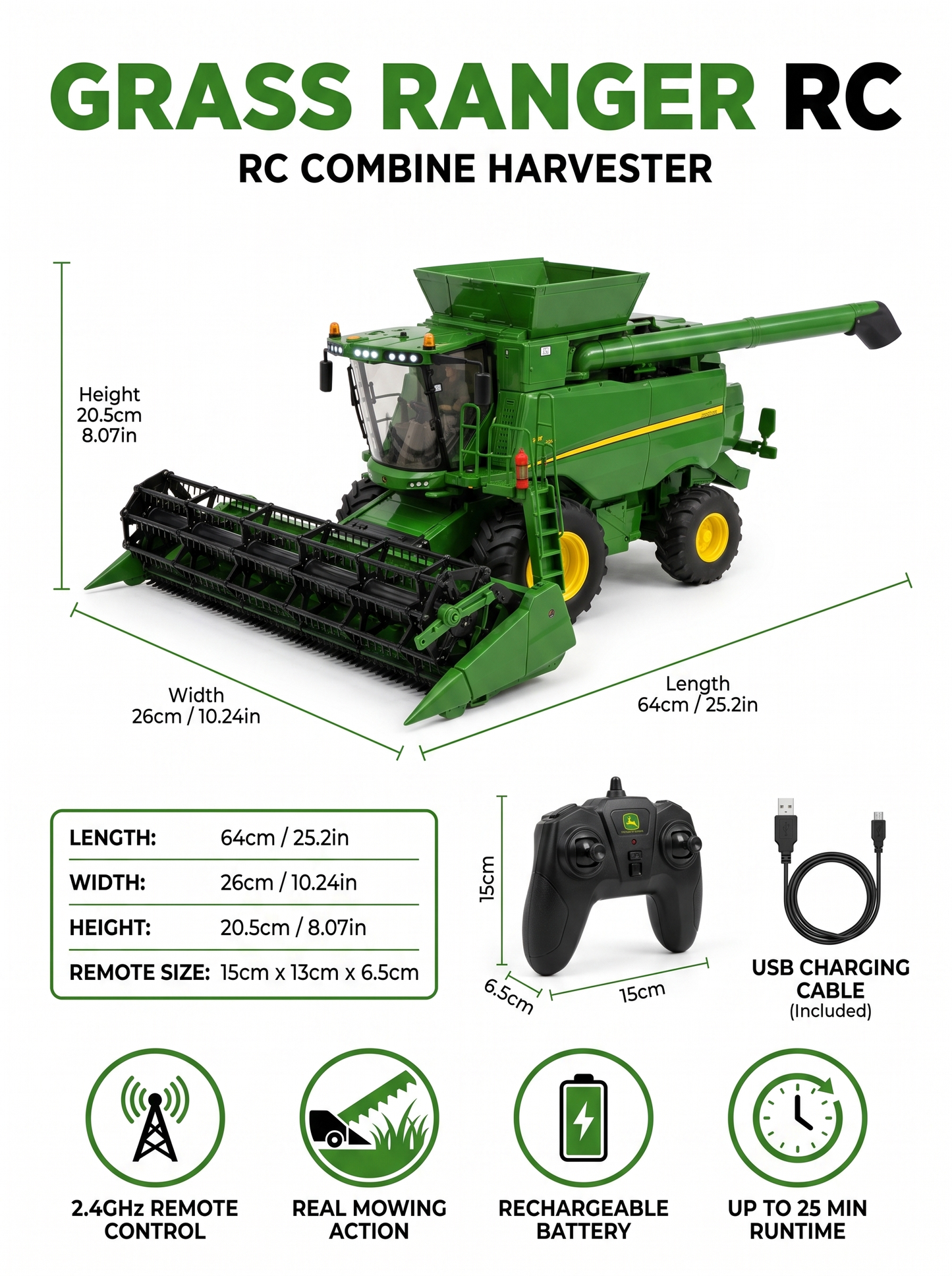 GrassRangerRC ™ Harvest G80