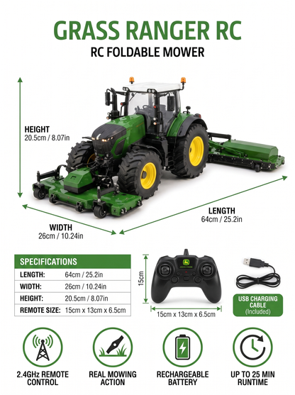 GrassRangerRC ™ GX-64 FoldDeck